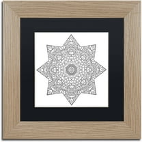 Trademark Fine Art "Mixed Coloring Book 14" Canvas Art by Kathy G. Ahrens, Black Matte, Birch Frame