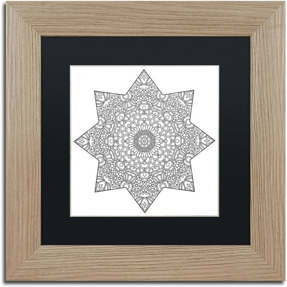 Trademark Fine Art "Mixed Coloring Book 14" Canvas Art by Kathy G. Ahrens, Black Matte, Birch Frame