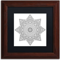 Trademark Fine Art "Mixed Coloring Book 14" Canvas Art by Kathy G. Ahrens, Black Matte, Wood Frame
