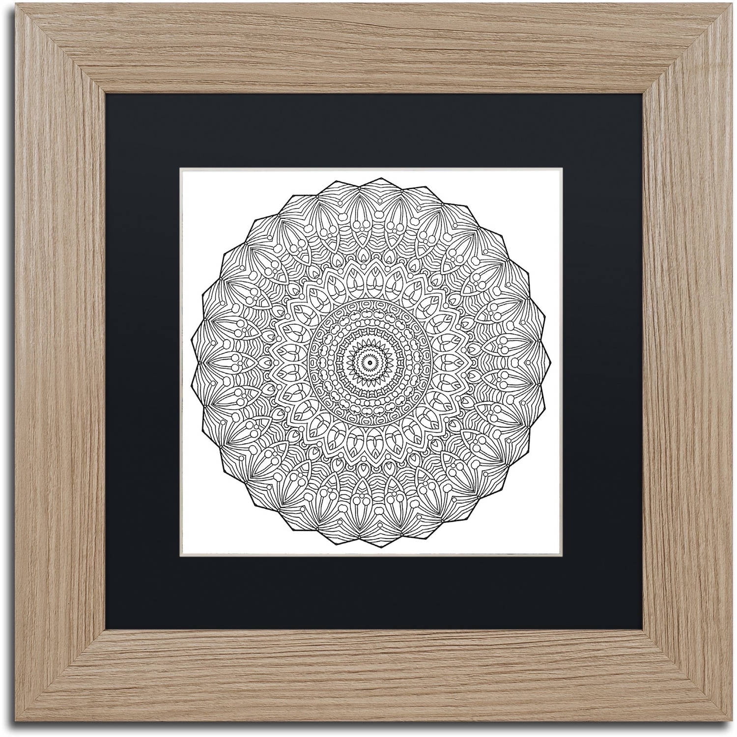 Trademark Fine Art "Mixed Coloring Book 22" Canvas Art by Kathy G. Ahrens, Black Matte, Birch Frame
