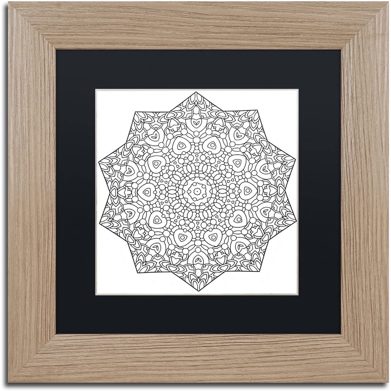 Trademark Fine Art "Mixed Coloring Book 24" Canvas Art by Kathy G. Ahrens, Black Matte, Birch Frame