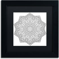Trademark Fine Art "Mixed Coloring Book 24" Canvas Art by Kathy G. Ahrens, Black Matte, Black Frame