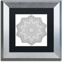 Trademark Fine Art "Mixed Coloring Book 24" Canvas Art by Kathy G. Ahrens, Black Matte, Silver Frame