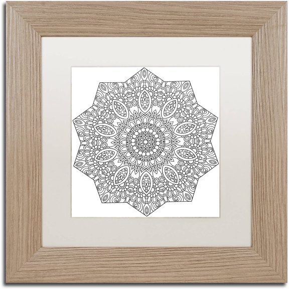 Trademark Fine Art "Mixed Coloring Book 29" Canvas Art by Kathy G. Ahrens, White Matte, Birch Frame