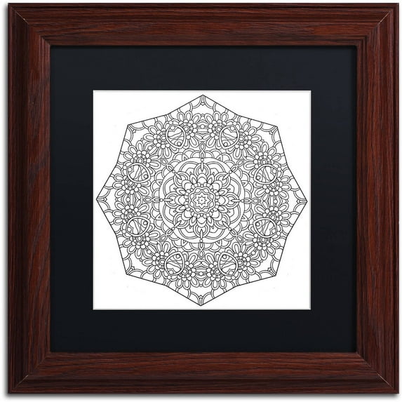 Trademark Fine Art "Mixed Coloring Book 32" Canvas Art by Kathy G. Ahrens, Black Matte, Wood Frame