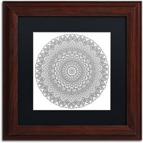 Trademark Fine Art "Mixed Coloring Book 33" Canvas Art by Kathy G. Ahrens, Black Matte, Wood Frame