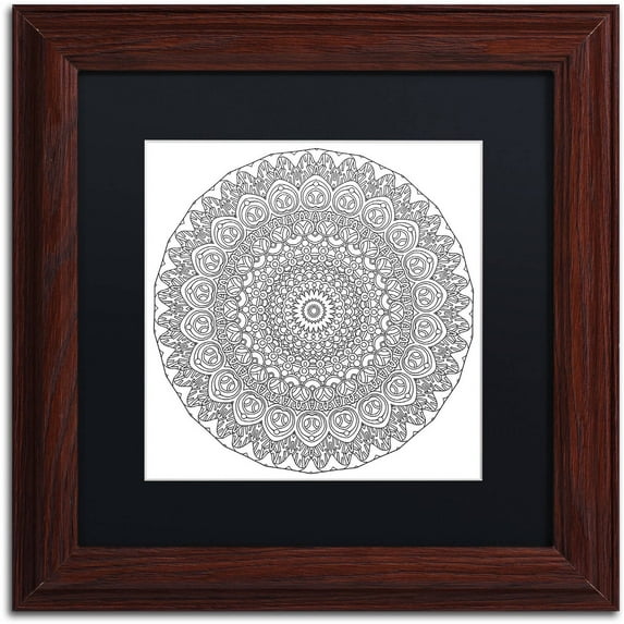 Trademark Fine Art "Mixed Coloring Book 33" Canvas Art by Kathy G. Ahrens, Black Matte, Wood Frame