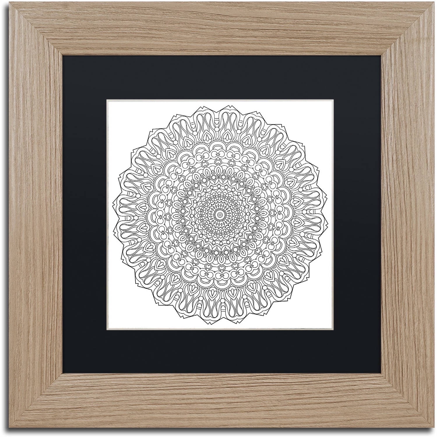 Trademark Fine Art "Mixed Coloring Book 38" Canvas Art by Kathy G. Ahrens, Black Matte, Birch Frame
