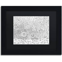 Trademark Fine Art "Mixed Coloring Book 42" Canvas Art by Kathy G. Ahrens, Black Matte, Black Frame