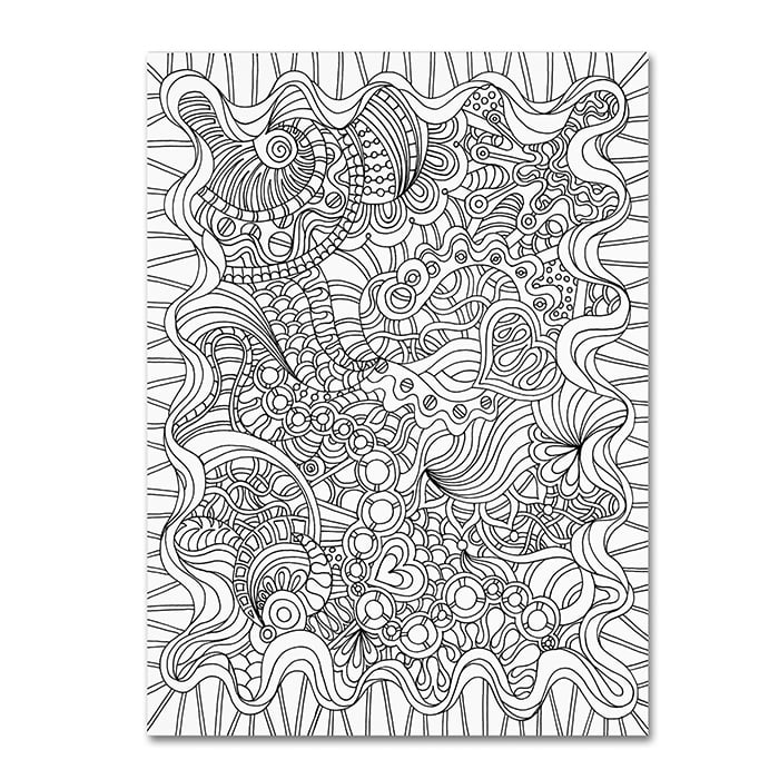 Kathy G. Ahrens 'Mixed Coloring Book 43' 14 x 19 Canvas Art