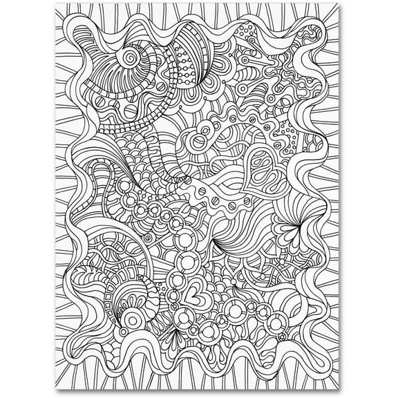 Trademark Fine Art "Mixed Coloring Book 43" Canvas Art by Kathy G. Ahrens