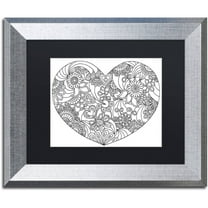 Trademark Fine Art "Mixed Coloring Book 45" Canvas Art by Kathy G. Ahrens, Black Matte, Silver Frame