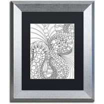 Trademark Fine Art "Mixed Coloring Book 46" Canvas Art by Kathy G. Ahrens, Black Matte, Silver Frame