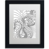 Trademark Fine Art "Mixed Coloring Book 46" Canvas Art by Kathy G. Ahrens, White Matte, Black Frame
