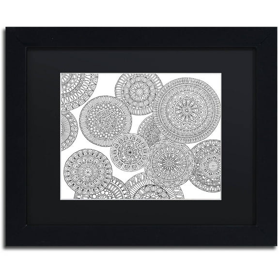Trademark Fine Art "Mixed Coloring Book 50" Canvas Art by Kathy G. Ahrens, Black Matte, Black Frame