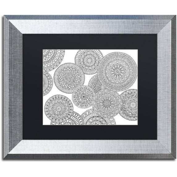 Trademark Fine Art "Mixed Coloring Book 50" Canvas Art by Kathy G. Ahrens, Black Matte, Silver Frame