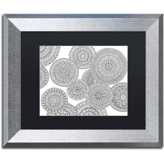 Trademark Fine Art "Mixed Coloring Book 50" Canvas Art by Kathy G. Ahrens, Black Matte, Silver Frame