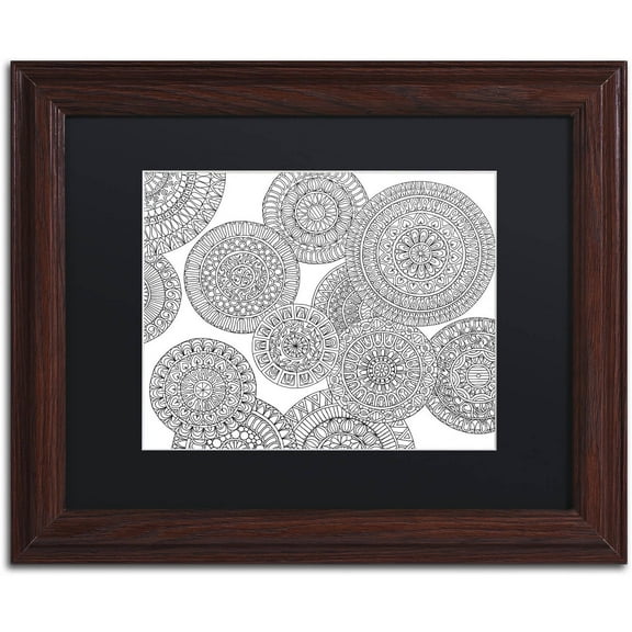 Trademark Fine Art "Mixed Coloring Book 50" Canvas Art by Kathy G. Ahrens, Black Matte, Wood Frame