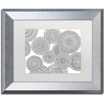 Trademark Fine Art "Mixed Coloring Book 50" Canvas Art by Kathy G. Ahrens, White Matte, Silver Frame