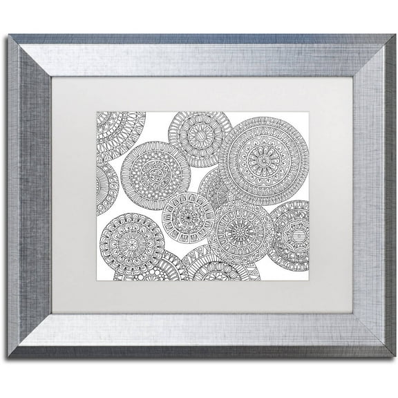 Trademark Fine Art "Mixed Coloring Book 50" Canvas Art by Kathy G. Ahrens, White Matte, Silver Frame