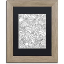 Trademark Fine Art "Mixed Coloring Book 53" Canvas Art by Kathy G. Ahrens, Black Matte, Birch Frame