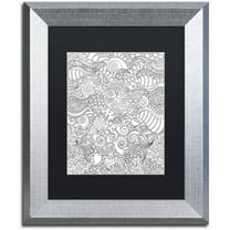 Trademark Fine Art "Mixed Coloring Book 53" Canvas Art by Kathy G. Ahrens, Black Matte, Silver Frame