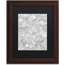 Trademark Fine Art "Mixed Coloring Book 53" Canvas Art by Kathy G. Ahrens, Black Matte, Wood Frame
