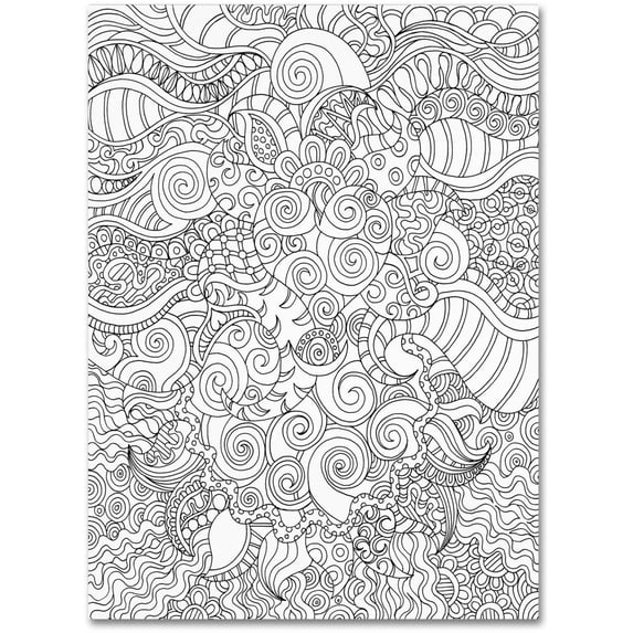 Trademark Fine Art "Mixed Coloring Book 53" Canvas Art by Kathy G. Ahrens
