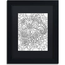Trademark Fine Art "Mixed Coloring Book 54" Canvas Art by Kathy G. Ahrens, Black Matte, Black Frame