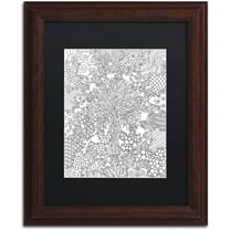 Trademark Fine Art "Mixed Coloring Book 55" Canvas Art by Kathy G. Ahrens, Black Matte, Wood Frame