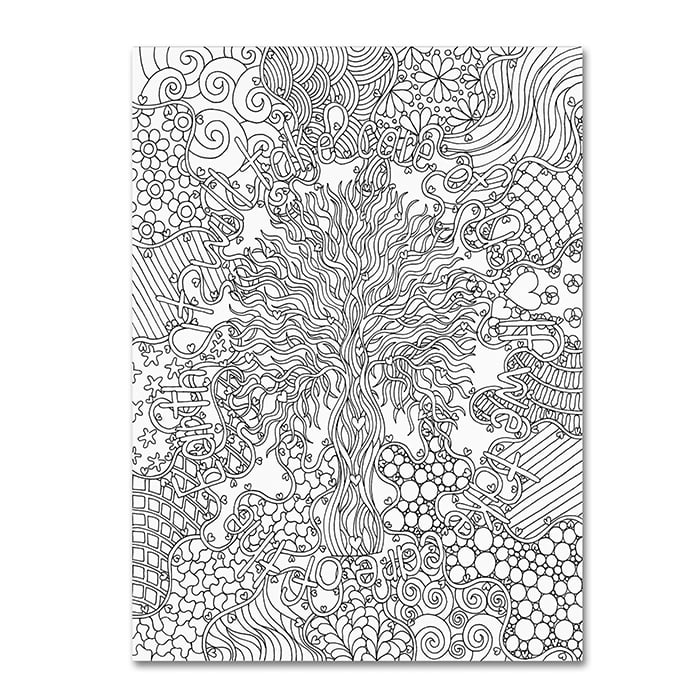 Kathy G. Ahrens 'Mixed Coloring Book 55' 14 x 19 Canvas Art