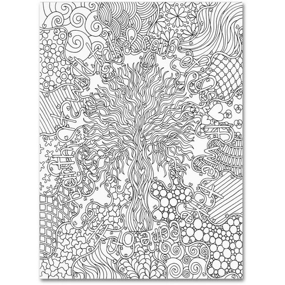 Trademark Fine Art "Mixed Coloring Book 55" Canvas Art by Kathy G. Ahrens
