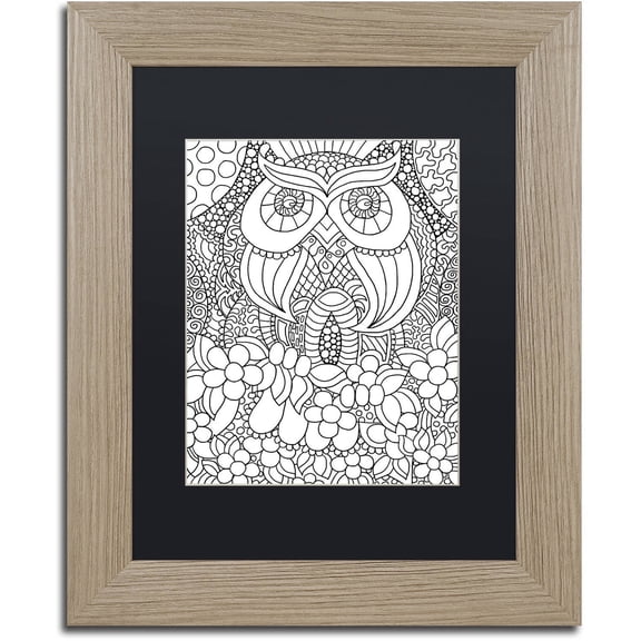 Trademark Fine Art "Mixed Coloring Book 56" Canvas Art by Kathy G. Ahrens, Black Matte, Birch Frame