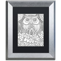 Trademark Fine Art "Mixed Coloring Book 56" Canvas Art by Kathy G. Ahrens, Black Matte, Silver Frame