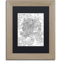 Trademark Fine Art "Mixed Coloring Book 59" Canvas Art by Kathy G. Ahrens, Black Matte, Birch Frame