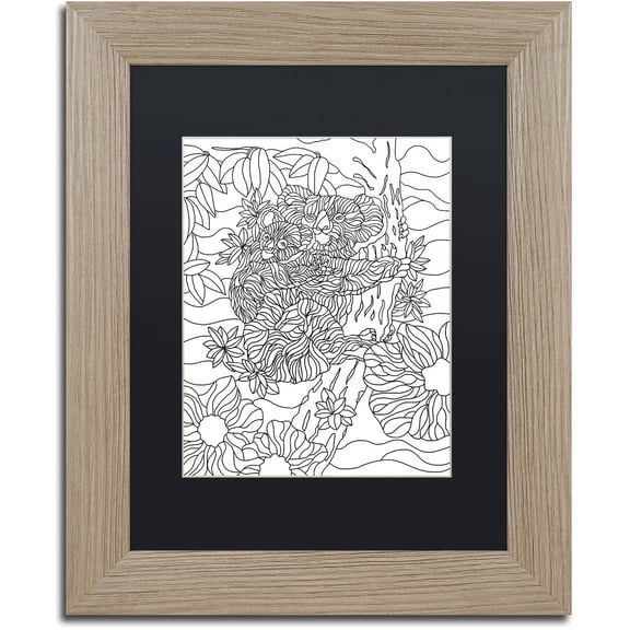 Trademark Fine Art "Mixed Coloring Book 59" Canvas Art by Kathy G. Ahrens, Black Matte, Birch Frame