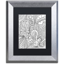 Trademark Fine Art "Mixed Coloring Book 62" Canvas Art by Kathy G. Ahrens, Black Matte, Silver Frame