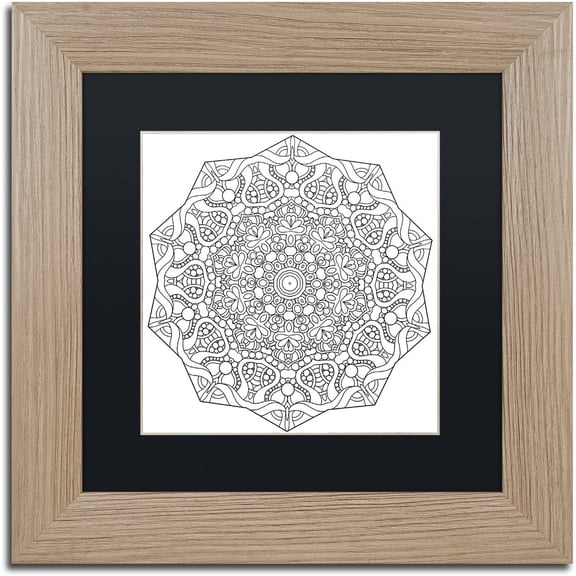Trademark Fine Art "Mixed Coloring Book 8" Canvas Art by Kathy G. Ahrens, Black Matte, Birch Frame