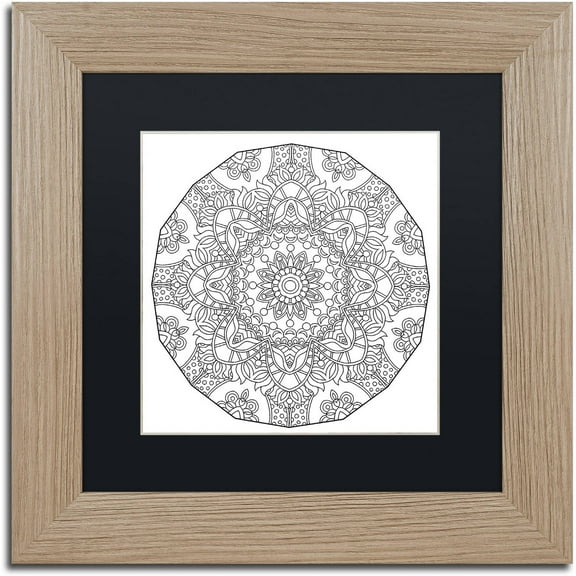 Trademark Fine Art "Mixed Coloring Book 9" Canvas Art by Kathy G. Ahrens, Black Matte, Birch Frame