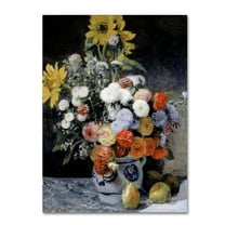 Trademark Fine Art 'Mixed Flowers In An Earthenware Pot' Canvas Art by Renoir