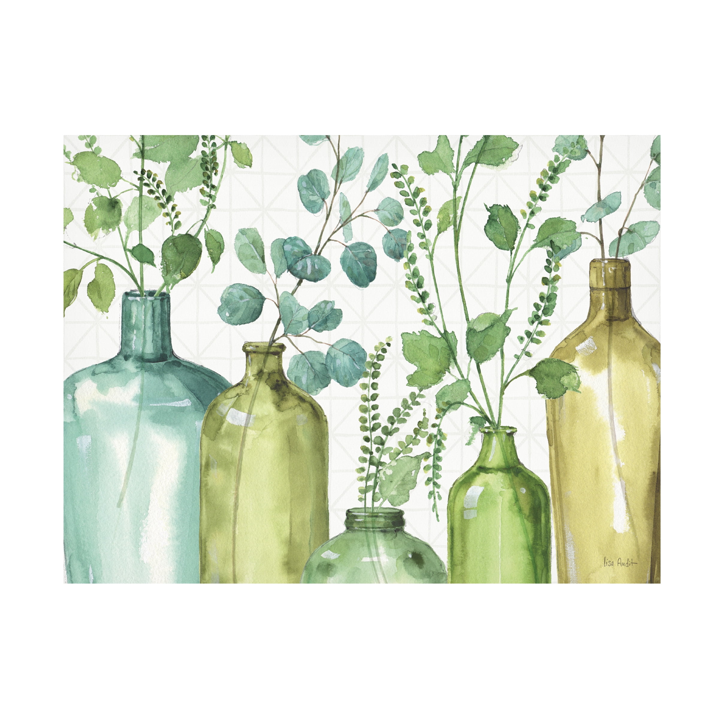 Trademark Fine Art 'Mixed Greens L' Canvas Art by Lisa Audit