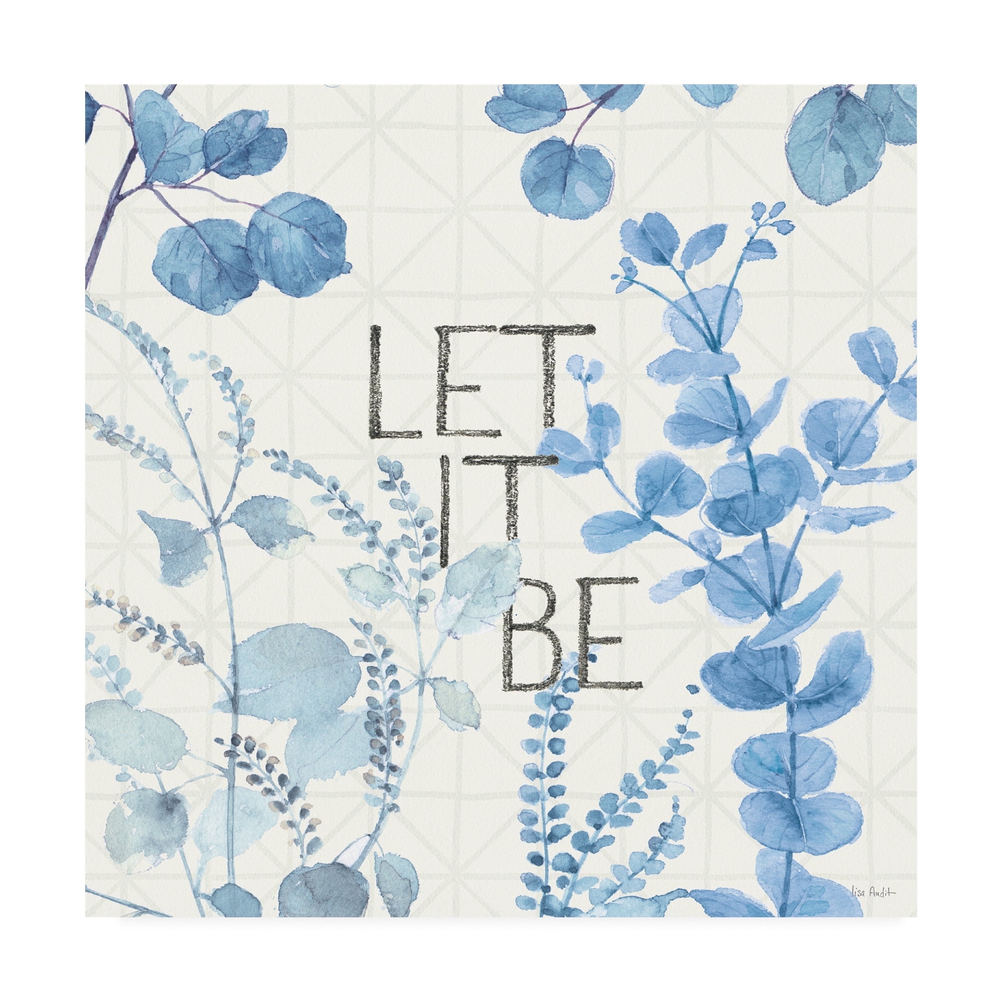 Trademark Fine Art 'Mixed Greens LXVI Blue' Canvas Art by Lisa Audit