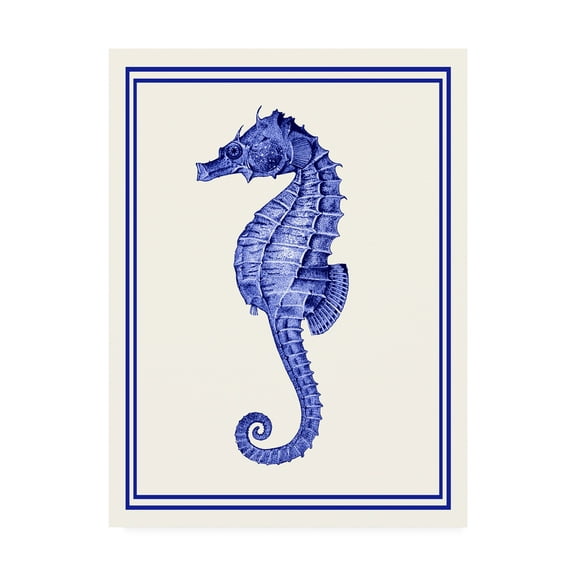 Trademark Fine Art 'Mixed Nautical Blue on Cream e' Canvas Art by Fab Funky