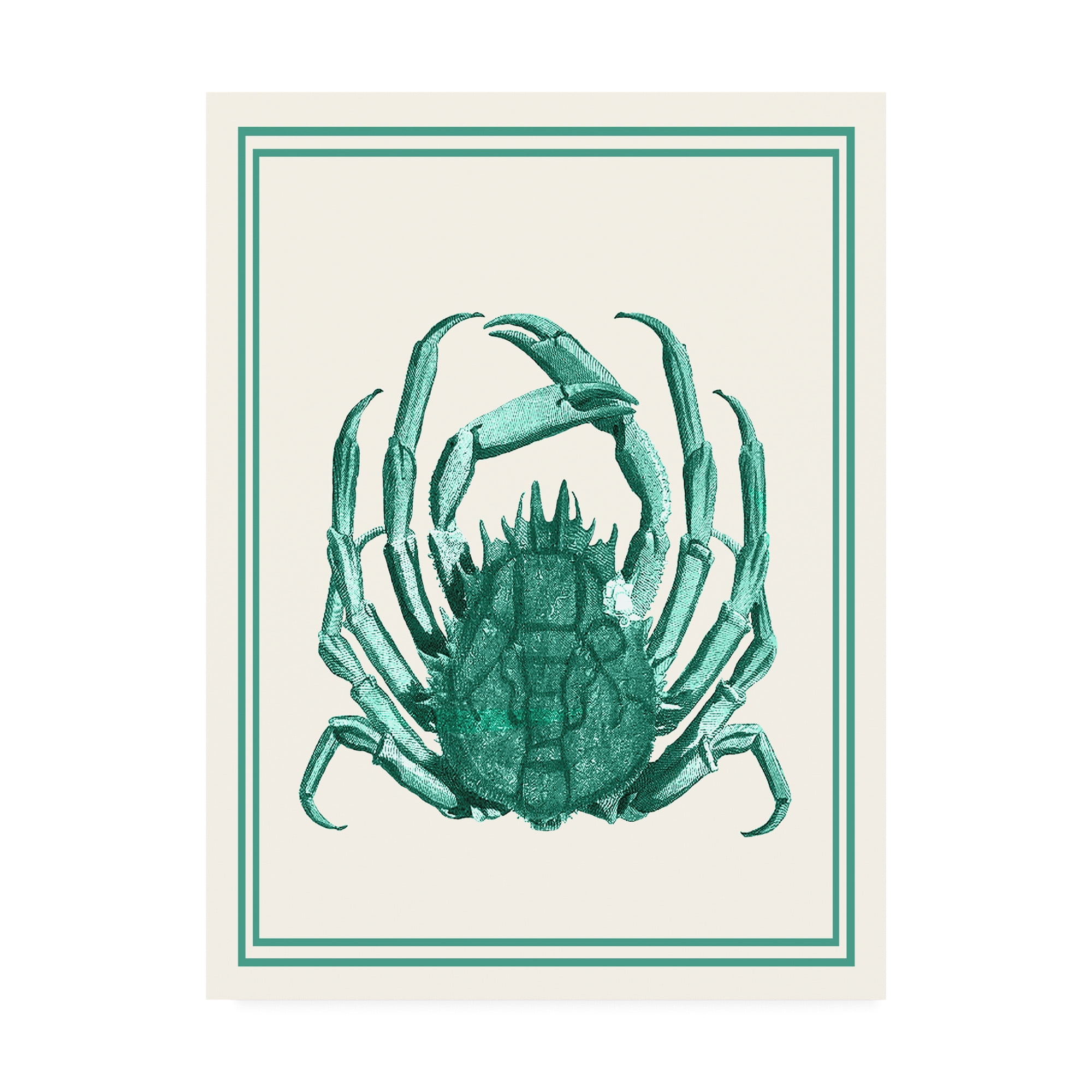 Trademark Fine Art 'Mixed Nautical Green On Cream B' Canvas Art by Fab Funky