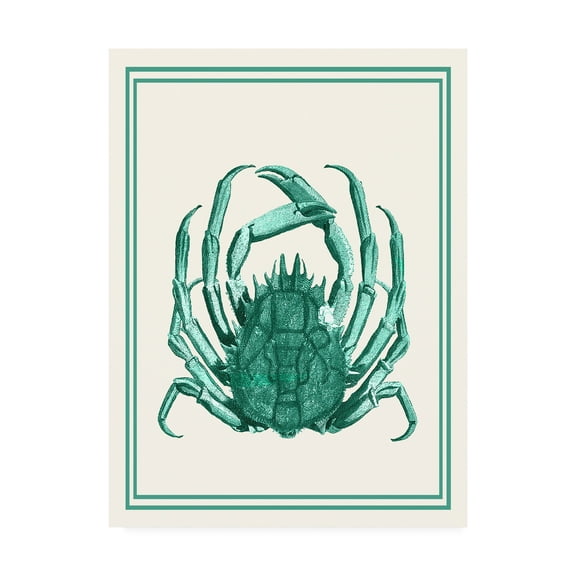 Trademark Fine Art 'Mixed Nautical Green On Cream B' Canvas Art by Fab Funky