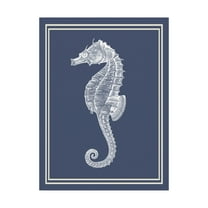 Trademark Fine Art 'Mixed Nautical White On Indigo Blue D' Canvas Art by Fab Funky