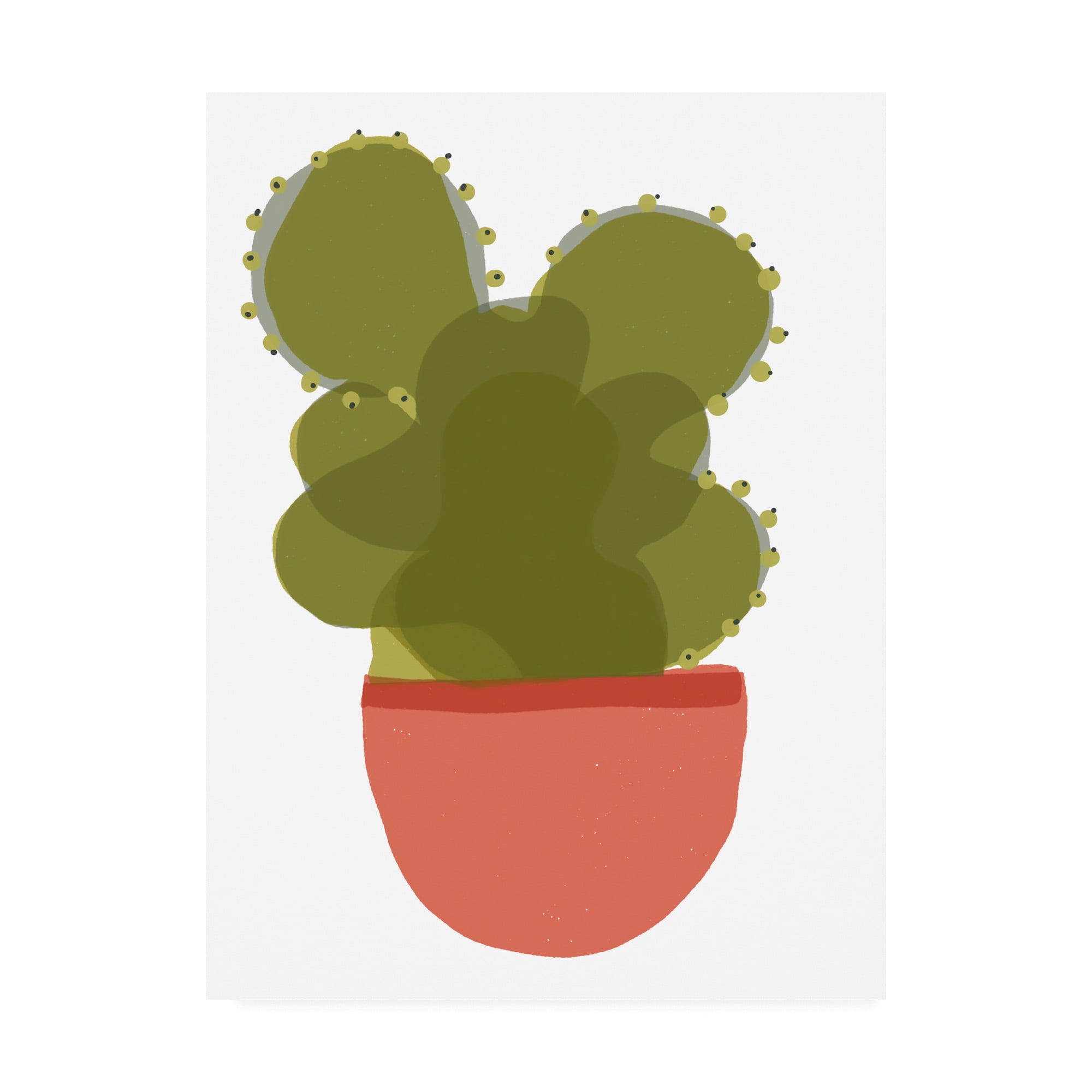 Trademark Fine Art 'Mod Cactus II' Canvas Art by Rob Delamater