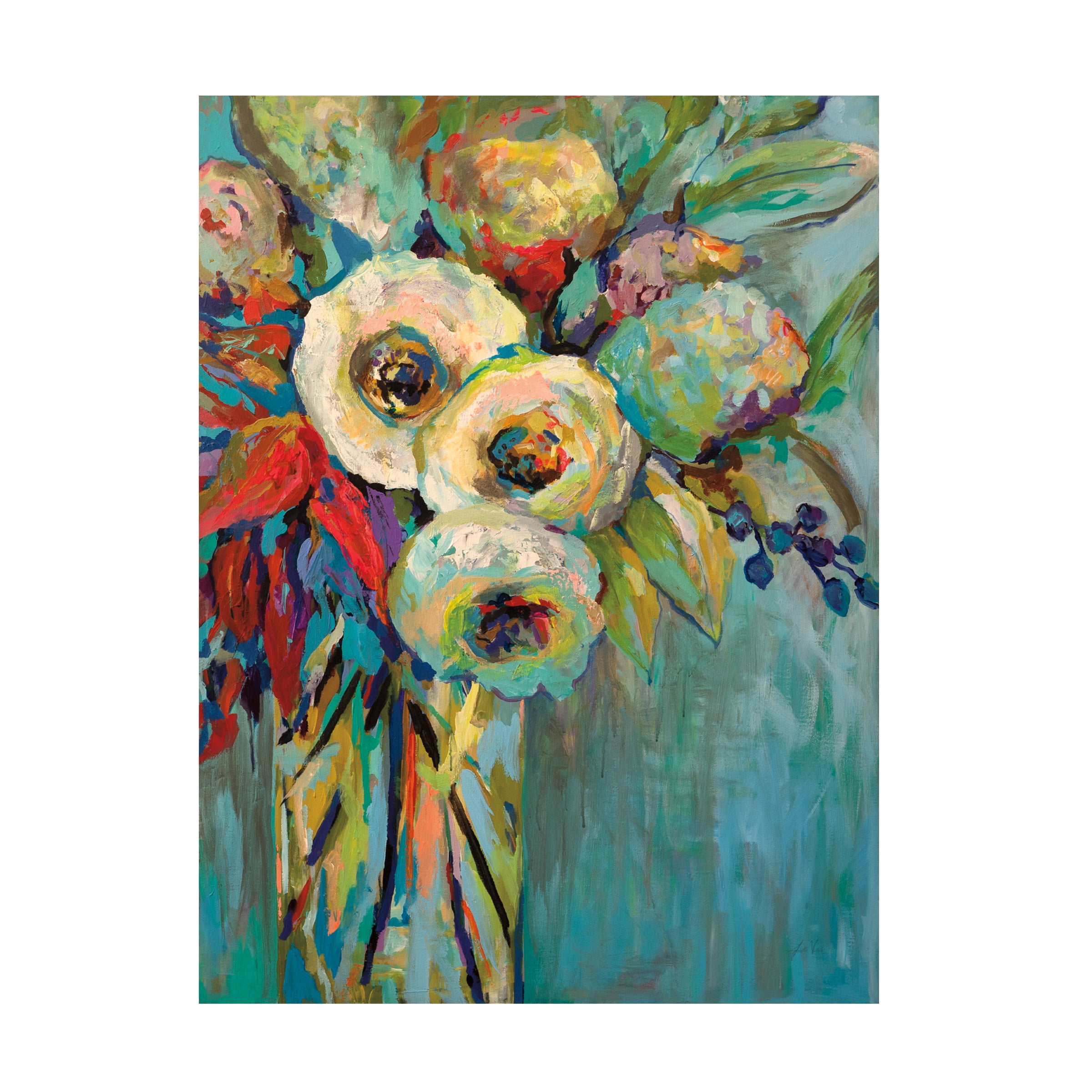 Trademark Fine Art 'Mod Floral' Canvas Art by Jeanette Vertentes
