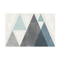 Trademark Fine Art 'Mod Triangles I Blue' Canvas Art by Michael Mullan