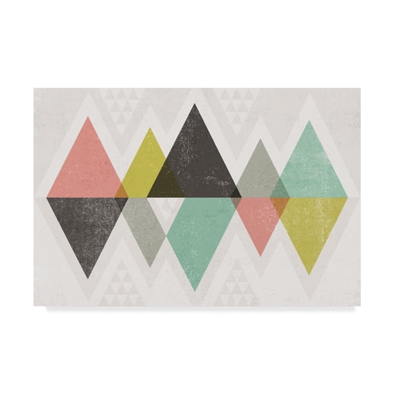 Trademark Fine Art 'Mod Triangles II' Canvas Art by Michael Mullan